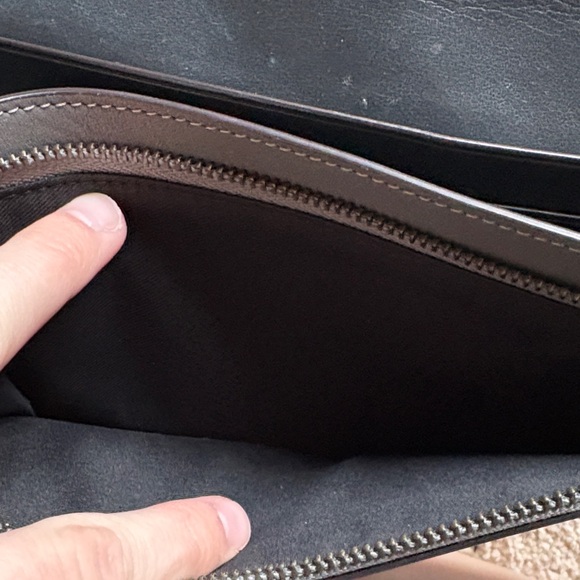 Coach Foldover Crossbody Clutch with Metal Tea Rose Tooling - Picture 6 of 13